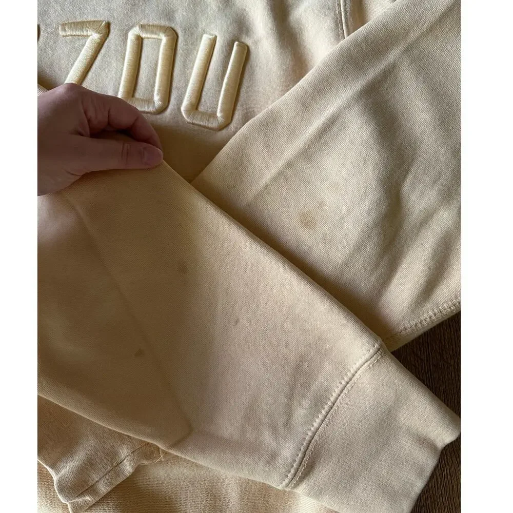 MV Sports Light Oversized Yellow Mizzou Crewneck Sweatshirt Size Small